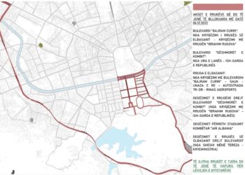 Rrugët që bllokohen në Tiranë që nga 5 dhjetori