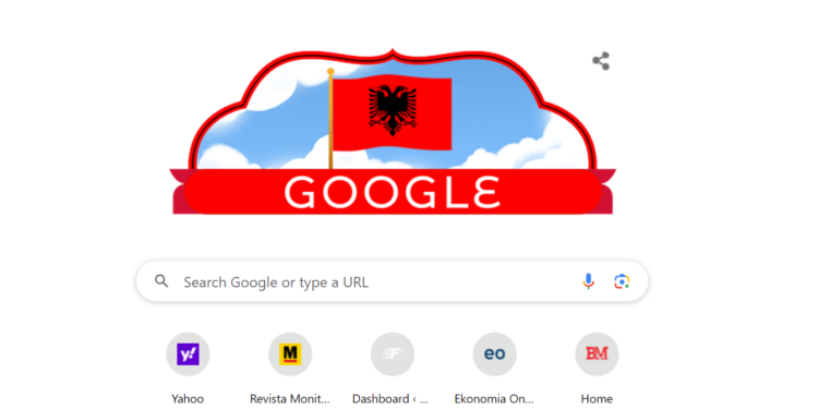 Google ndryshon imazh, “vishet” me Flamurin shqiptar