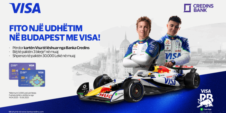 Visa & Credins bank një tjetër bashkëpunim strategjik! Jepi gaz dhe bëhu pjesë e lojës promocionale më të bukur të vitit!