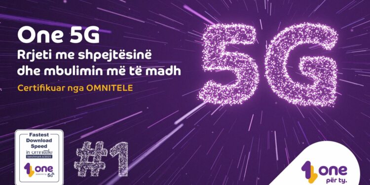 Raporti i Omnitele shpall One Albania si kompaninë me rrjetin celular me shpejtësinë më të lartë dhe mbulimin më të gjerë 5G në vend