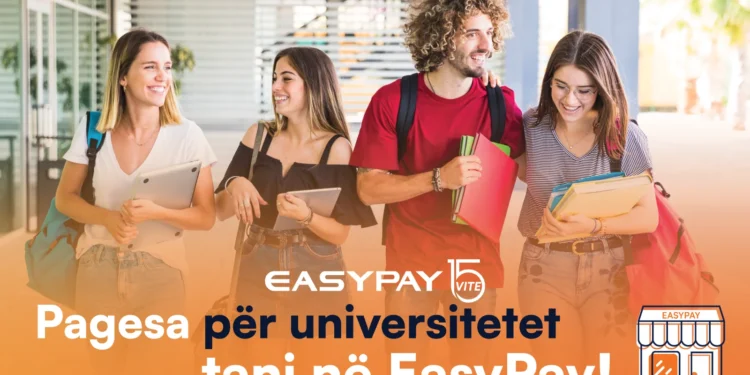Në prag të vitit të ri akademik, EasyPay ofron shërbimin e shumëpritur për studentët: tashmë tarifat e universiteteve shtetërore paguhen me Easypay