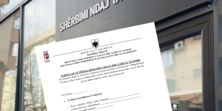 Taksat vendore 2026, Bashkia Tiranë thirrje bizneseve të vetëdeklarojnë të dhënat në e-Albania