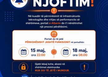 “e-Albania” do t’i nënshtrohet përditësimit teknik, afatet e ndërprerjes së shërbimit