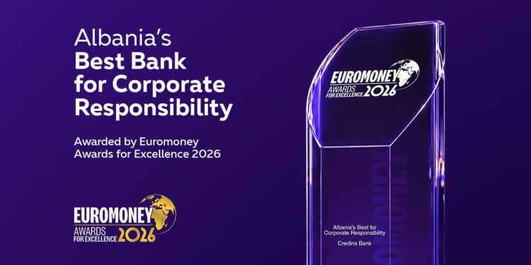 Euromoney kurorëzon Credins bank si “Banka më e Mirë për Përgjegjësinë Korporative 2026”